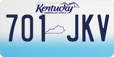 KY license plate 701JKV