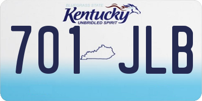 KY license plate 701JLB