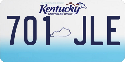 KY license plate 701JLE