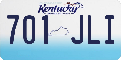 KY license plate 701JLI