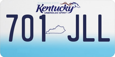 KY license plate 701JLL