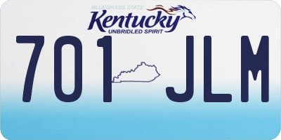 KY license plate 701JLM