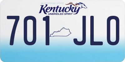 KY license plate 701JLO