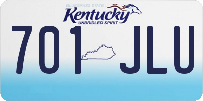 KY license plate 701JLU