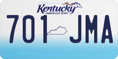 KY license plate 701JMA