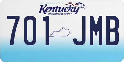 KY license plate 701JMB