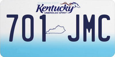 KY license plate 701JMC