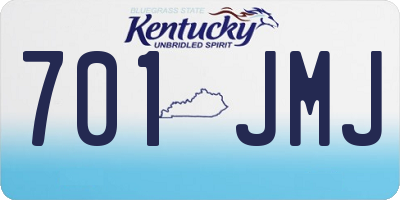 KY license plate 701JMJ