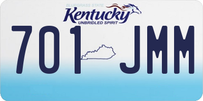 KY license plate 701JMM