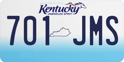 KY license plate 701JMS