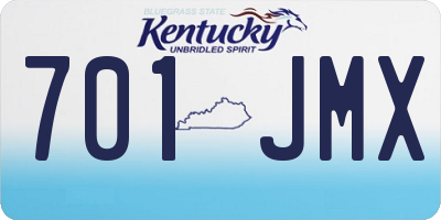 KY license plate 701JMX