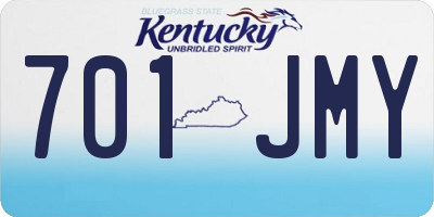 KY license plate 701JMY