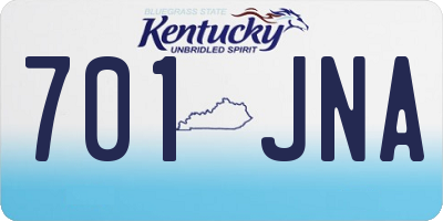 KY license plate 701JNA