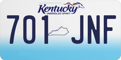 KY license plate 701JNF