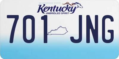 KY license plate 701JNG
