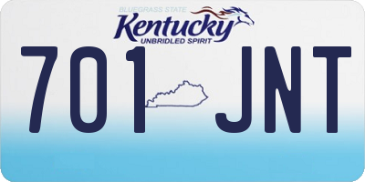 KY license plate 701JNT