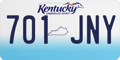 KY license plate 701JNY