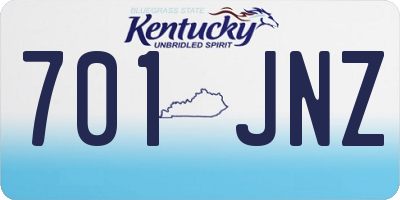 KY license plate 701JNZ