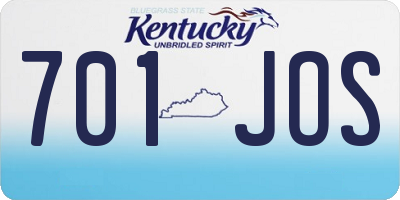KY license plate 701JOS