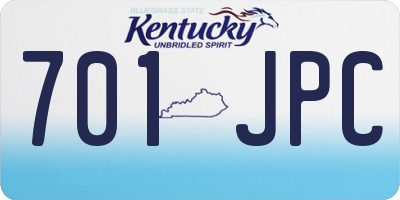KY license plate 701JPC