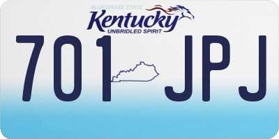 KY license plate 701JPJ