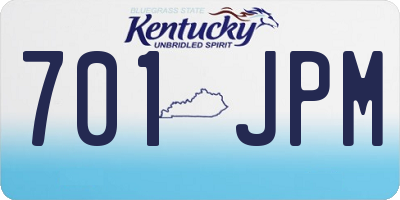 KY license plate 701JPM