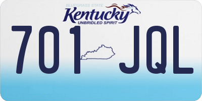 KY license plate 701JQL