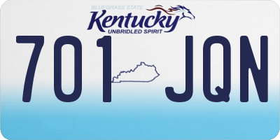 KY license plate 701JQN