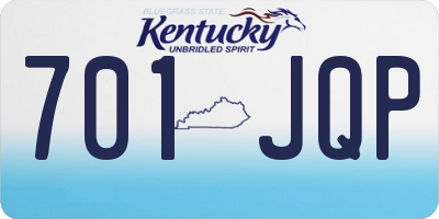 KY license plate 701JQP