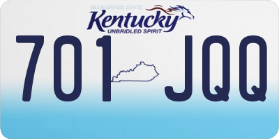 KY license plate 701JQQ