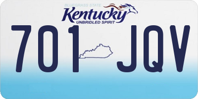 KY license plate 701JQV