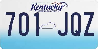 KY license plate 701JQZ