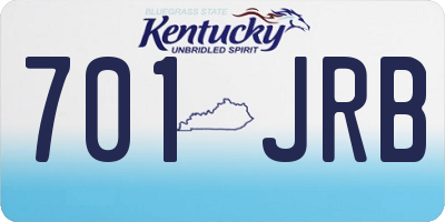 KY license plate 701JRB
