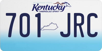 KY license plate 701JRC