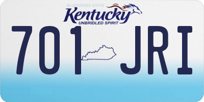KY license plate 701JRI