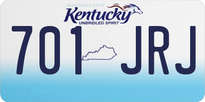 KY license plate 701JRJ