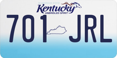 KY license plate 701JRL