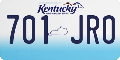 KY license plate 701JRO