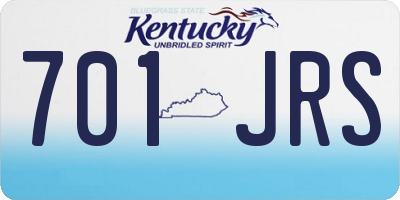 KY license plate 701JRS