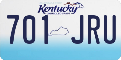 KY license plate 701JRU
