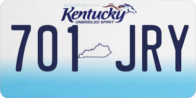 KY license plate 701JRY
