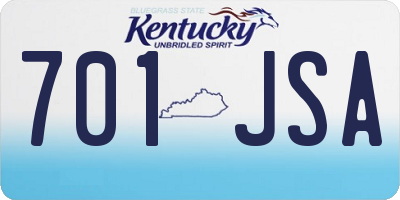 KY license plate 701JSA