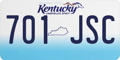 KY license plate 701JSC