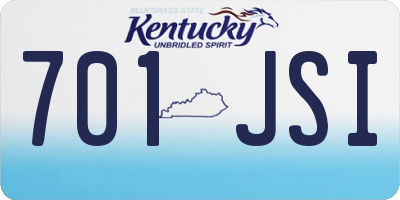 KY license plate 701JSI