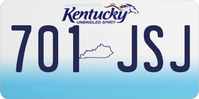 KY license plate 701JSJ