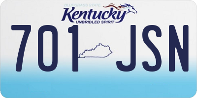 KY license plate 701JSN
