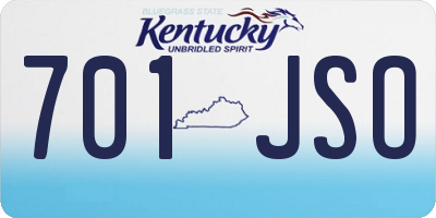 KY license plate 701JSO
