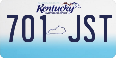 KY license plate 701JST