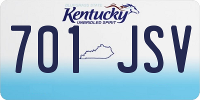 KY license plate 701JSV