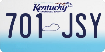 KY license plate 701JSY